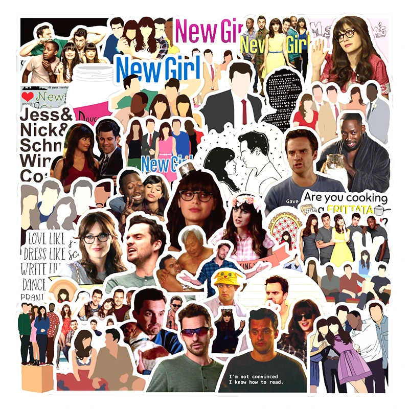 10/30/50pcs/pack New Girl Classic TV Show Stickers For Cars Motorcycles Children's toys Decal Luggage Skateboards Computer DIY
