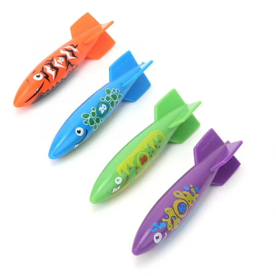 Kid Swimming Pool Toy Underwater Diving Dolphin Rocket Throwing Toys Summer Beach Children Water Game Play | Спорт и развлечения