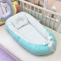 5085cm baby nest bed portable travel crib for baby bed bumper infant toddler cotton cradle for newborn baby bumper bed bassinet