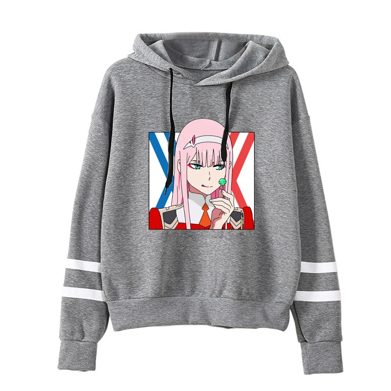 Oversized Hoodies DARLING In The FRANXX Sweatshirts Hooded Harajuku Winter Casual Vintage Korean Pullovers Women Sweetshirts