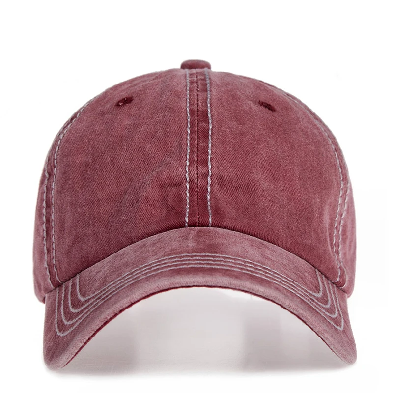 WISHCLUB Мужчины и женщины Бейсболка Повседневная Хлопок Регулируемая кепка мужская