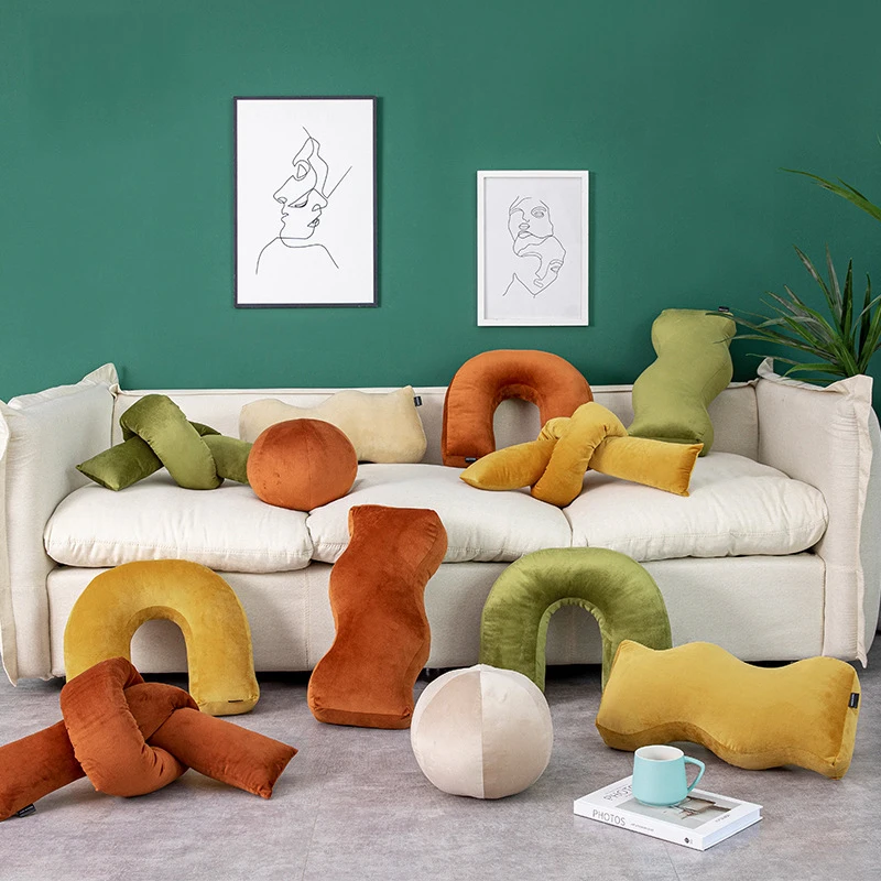 1 шт. однотонная бархатная декоративная подушка для гостиной | Дом и сад