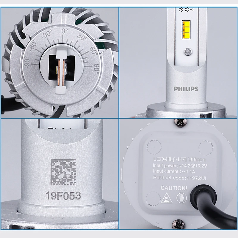 2 шт. H8 H9 H11 светодиодные фары H1 Philips X treme 6000K H16 Автомобильные противотуманные лампы