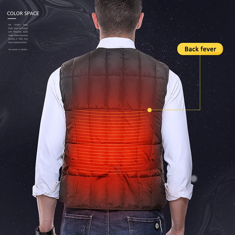 Мужской жилет из хлопкового волокна PARATAGO с инфракрасным подогревом и