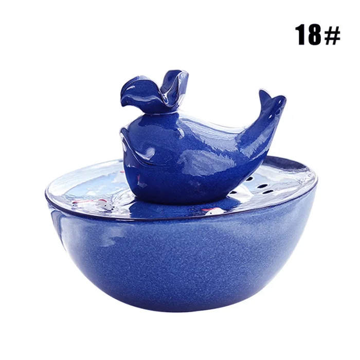 Cat Ceramic Water Fountain Automatic Pet Drinking Fountain Quiet Electric Automatic Circulation System Water Dispenser P7Ding