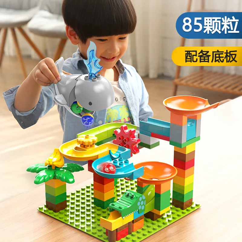 Duploed Marble Run строительные блоки игрушки для детей 84 шт Китом дети Набор|Блочные