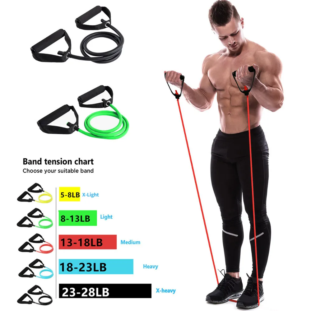 Эластичные ленты для фитнеса 120 см 5 уровней|Эспандеры| |