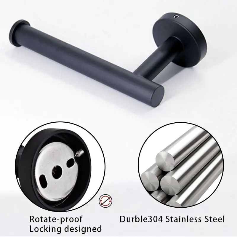 Вешалка для полотенец из нержавеющей стали черная 304 | Обустройство дома