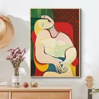 Мечтательные женщины Пикассо классические картины на холсте абстрактная стена художественные плакаты и принты в скандинавском стиле домашний Декор Картина квадраты