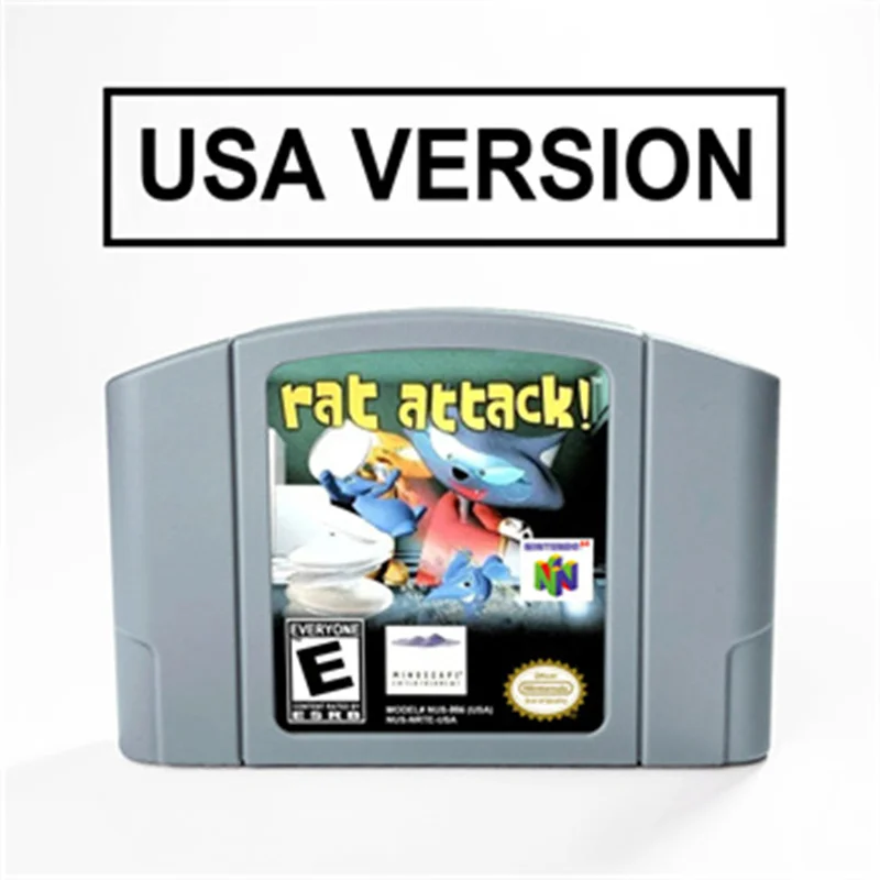 

Игровой картридж Rat Attack для 64 бит, американская версия, формат NTSC