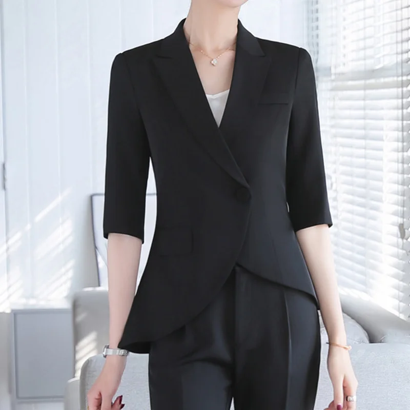 Весенне летний элегантный белый блейзер женский новый дизайн модная Офисная