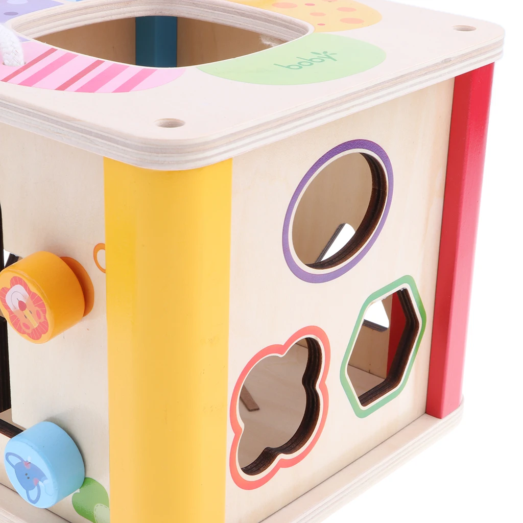 

Wooden Geometry Blocks Jigsaw Puzzles Wisdom Box Kids Educational Toy