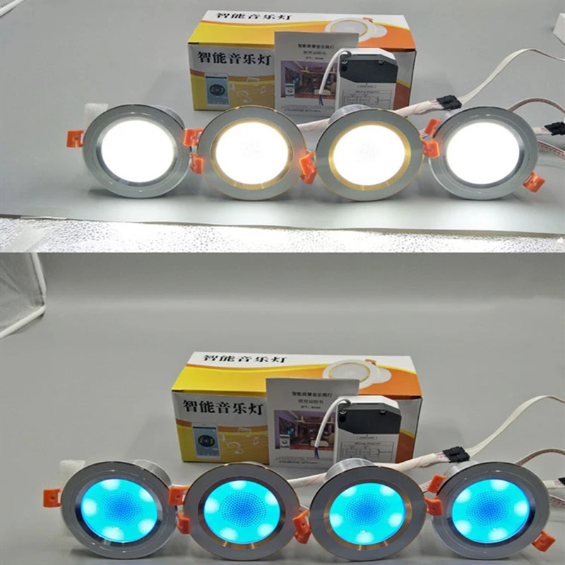 

Home APP Remote Control LED Ceiling Round Downlight Led Downlight Bluetooth APP Control Smart Light Bluetooth 4.0 Music Light