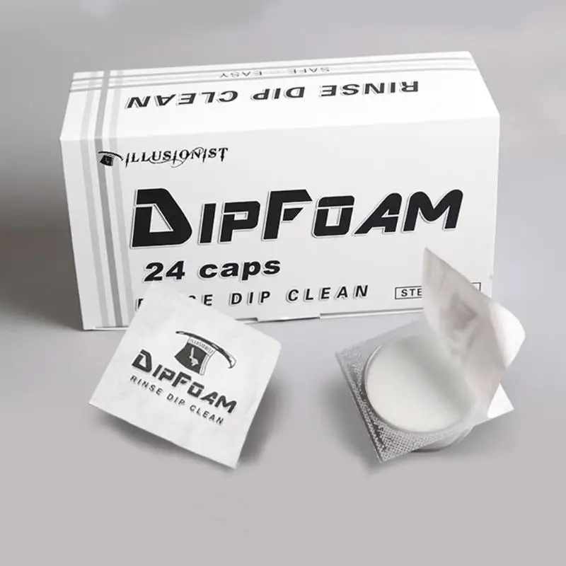 24 шт одноразовые иглы для тату губка очистки Dip Foam принадлежности татуировки