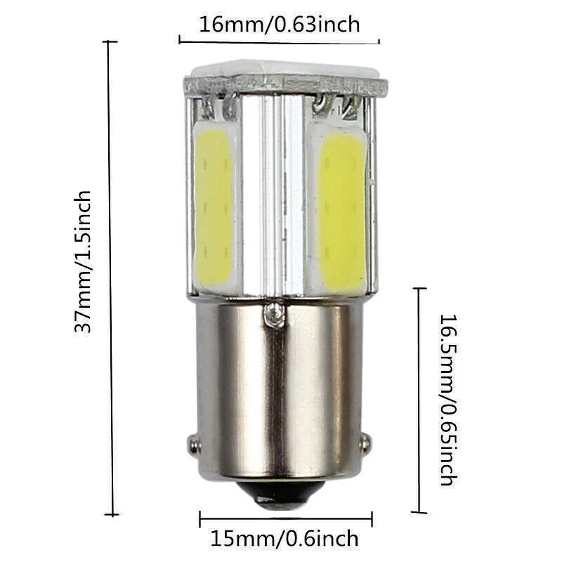 

4pcs 1156 BA15S 382 P21W 4 LED 5W 12V 500lm Car Turn Signal Light Backlight Reversing Lamp White