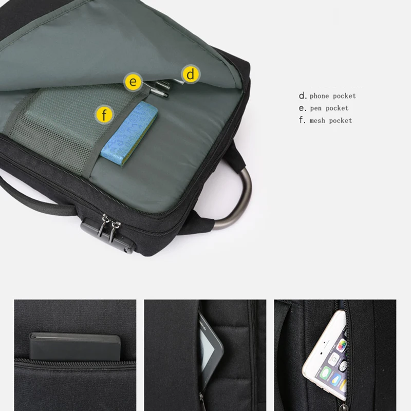 Fashion Waterproof Oxford Men Backpacks Anti Theft Password Lock Male Daily Business Short Trip Travel Laptop Bagpack | Багаж и сумки