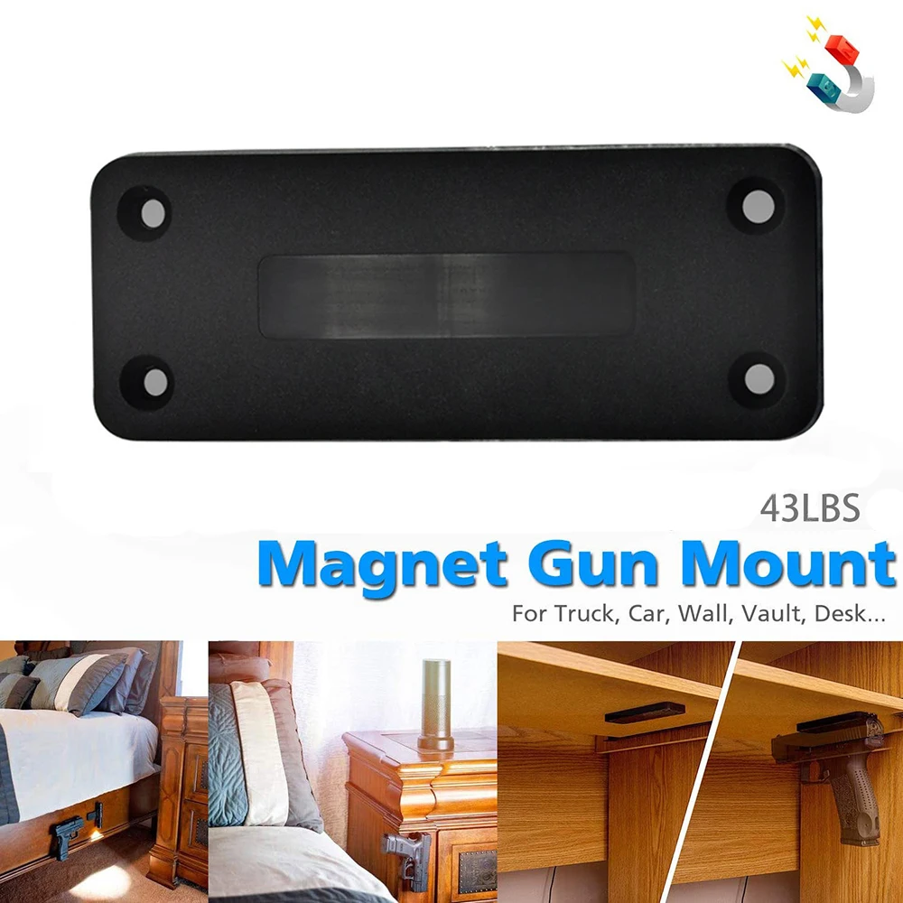

Magnet Concealed Gun Pistol Rifle Mount Holder Magnetic Holster Table Car Fits Handguns Hunting