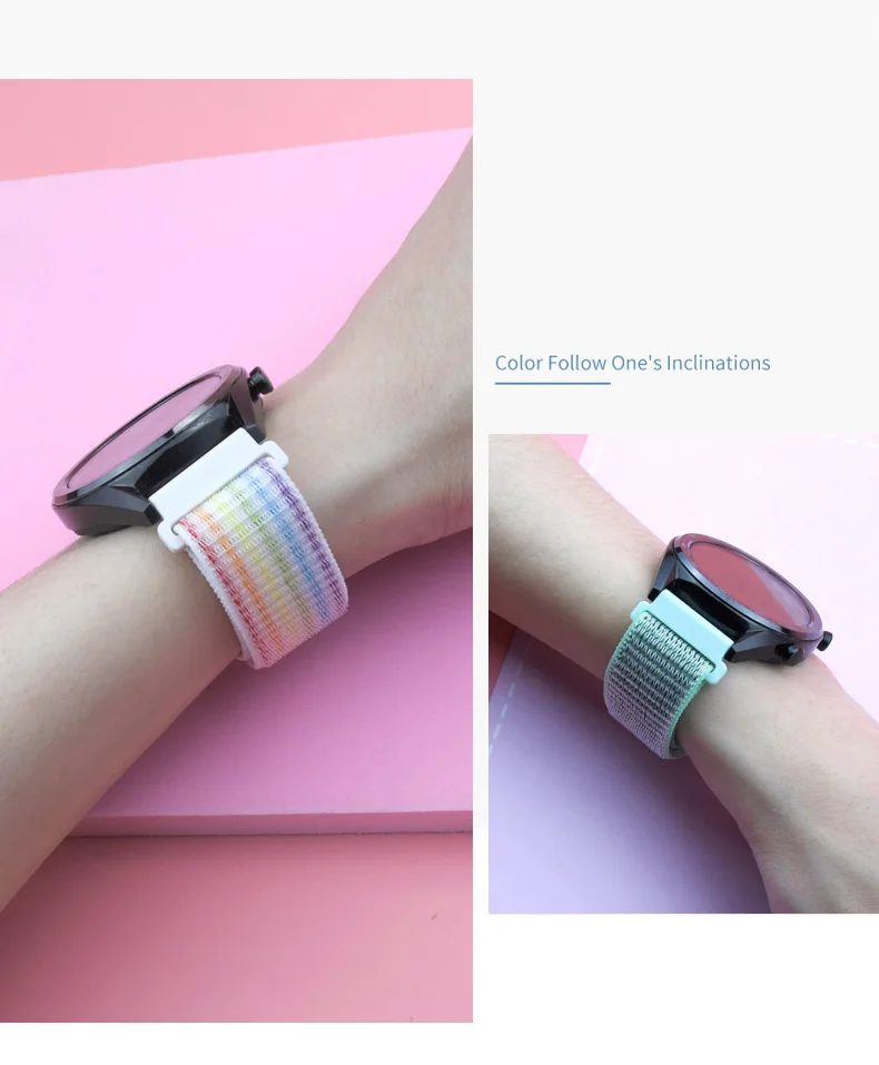

20mm/22mm band For Galaxy Watch 3 45mm/46mm/42mm/active 2 Samsung Gear S3 Frontier Nylon Bracelet Huawei watch GT 2 2e pro strap