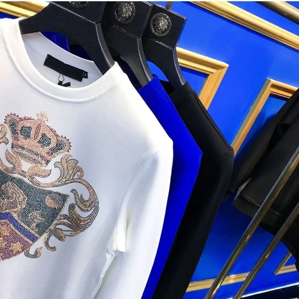 

Hot diamond hoodie men's hoodie high quality crown autumn and winter sweatshirt 2021 new design