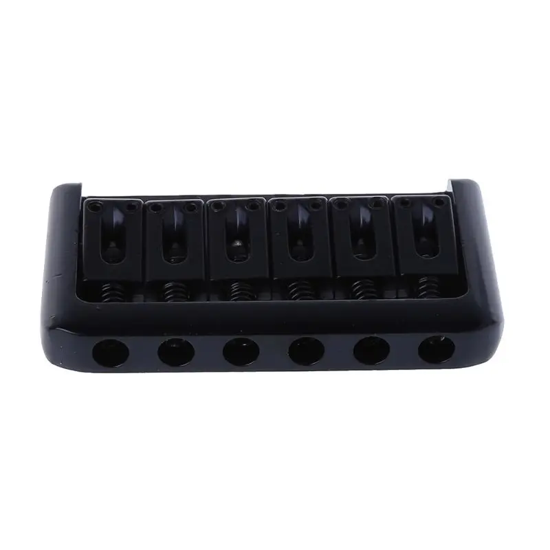 

6 String Electric Guitar Bridge Hard Tail Top Load Fixed Hard Tail Parts Black K3NC