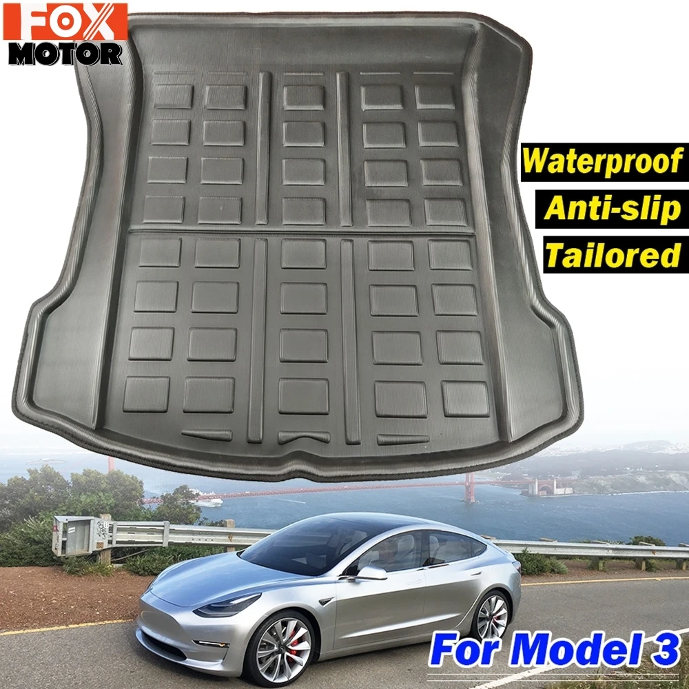 Для Tesla модель 3 BlueStar 2017 2018 2019 задний коврик для багажника багажный напольный
