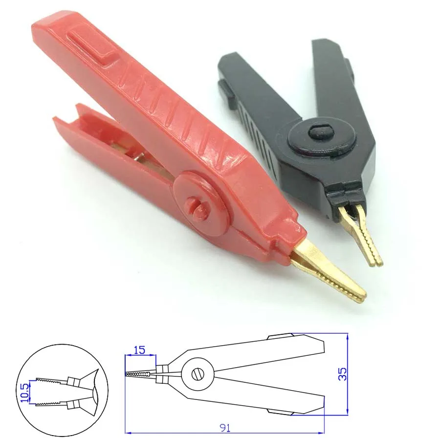 2 шт. медный зажим-крокодил с покрытием LCR для конверсии кабеля - купить по