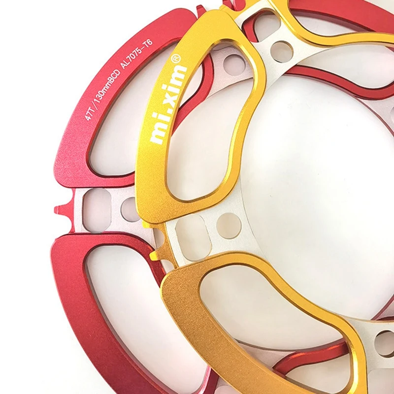 

Mi.Xim Bicycle Chainwheel 47T Single-Speed Crankset Aluminum Alloy Hollow Crankset 130mm BCD for Road Bike Folding Bike