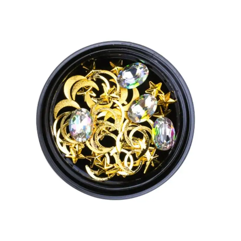 1 коробка DIY наклейки для ногтей Кристаллы блестящие стразы заклепки украшения