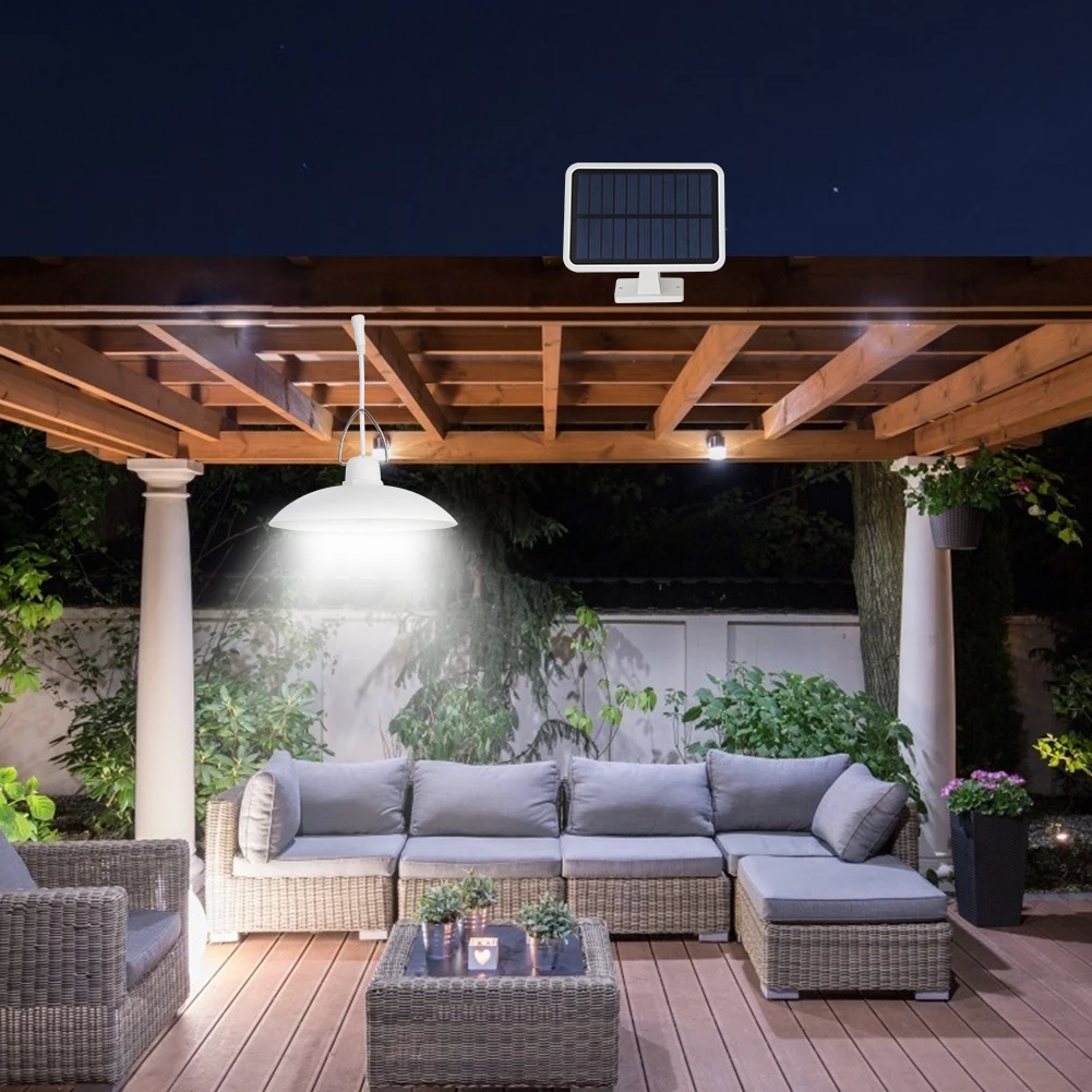 Подвесной светильник на солнечной батарее с двойной головкой наружная Солнечная