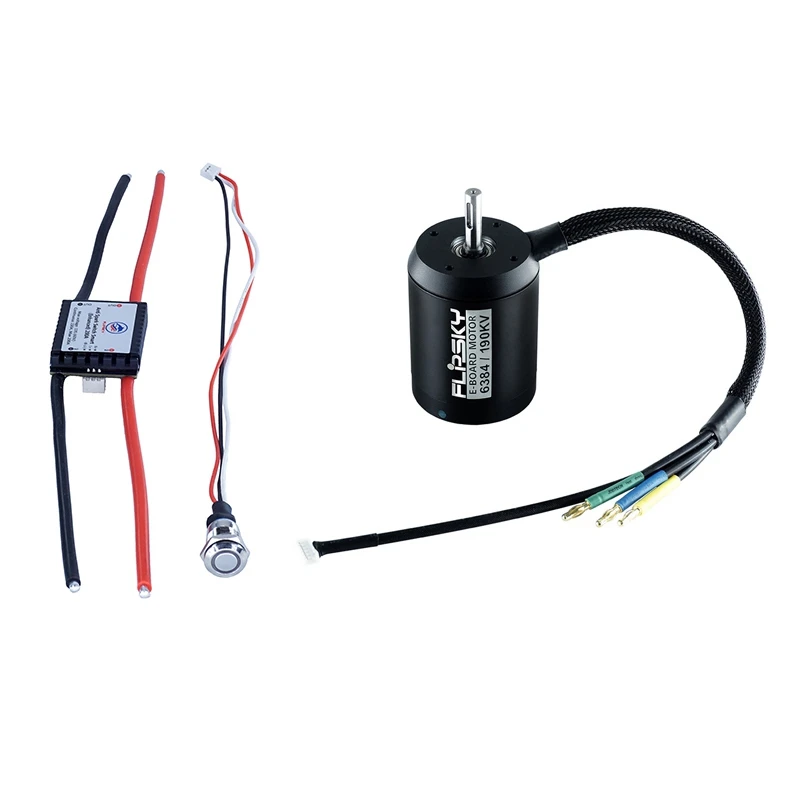 

Flipsky BLDC Belt Motor Battle Hardened 6384 190KV 4000W with Anti Spark Switch 200A