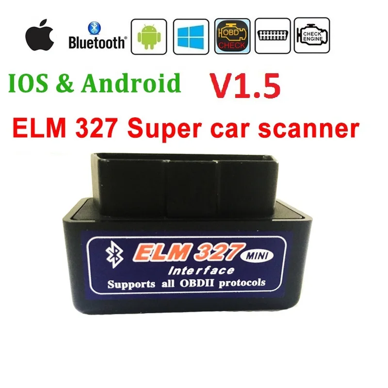 Автомобильный считыватель кодов ELM327 мини устройство для считывания с bluetooth