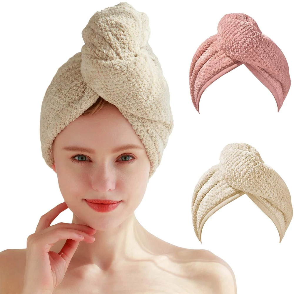 

Magic Microfiber Haar Sneldrogende Droger Handdoek Bad Wrap Hoed Quick Cap Tulband Droog