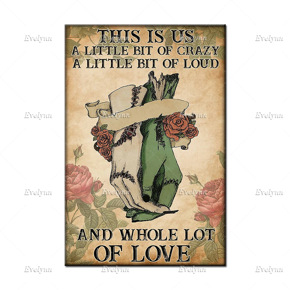 Это мы немного сумасшедшие громкие и полные любовь ретро-постер для мам парные