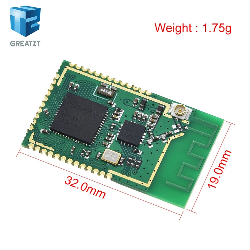 CC2538SF53RTQR CC2538 CC2592 PA Zigbee беспроводной модуль CC2538SF53 высокомощный 2 4 ГГц для arduino |