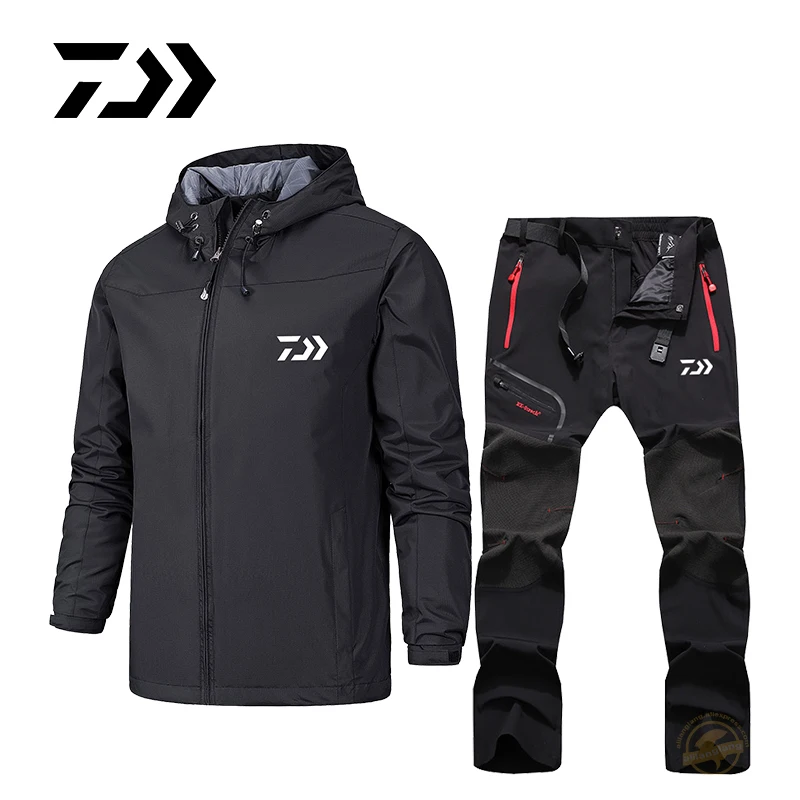 

New Men's Autumn Winter Daiwa Fishing Clothes Waterproof Breathable High Quality Fishing Jackets Outdoor Sport Fishing Set
