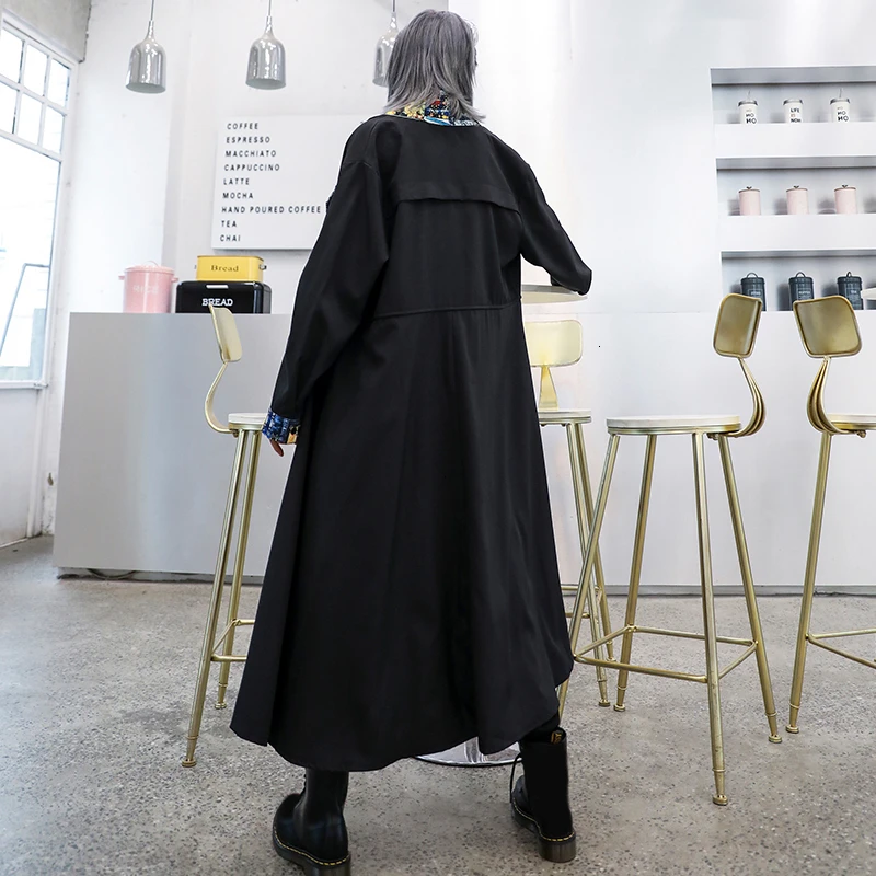 CHICEVER/винтажное Женское пальто в стиле пэчворк ветровка воротник с лацканами