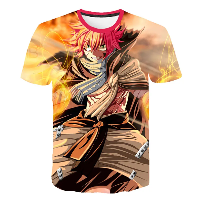 

New Anime Fairy Tail 3D Print T-shirt Men Women Casual Fashion Streetwear Cosplay Hip Hop T Shirt O-Neck Tees Tops Clothing Male