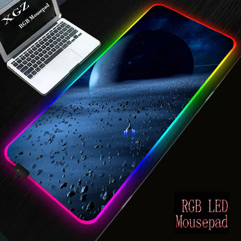 XGZ звездное небо аниме RGB игровая Мышь Pad светодиодный с Подсветка большие