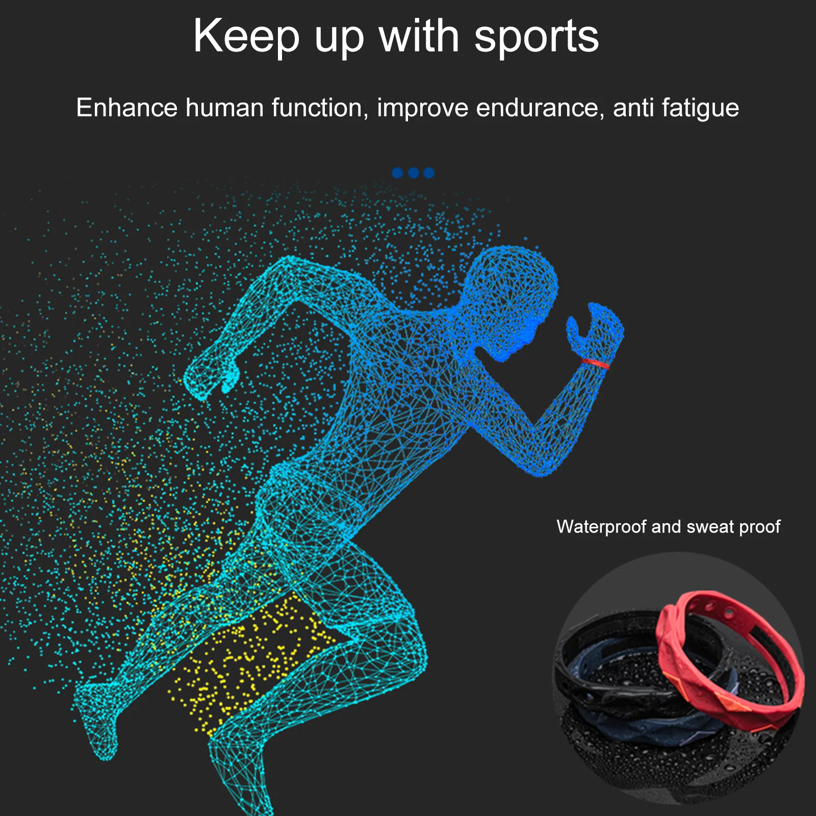 Антистатический силиконовый браслет для взрослых цепочка ремешок на запястье