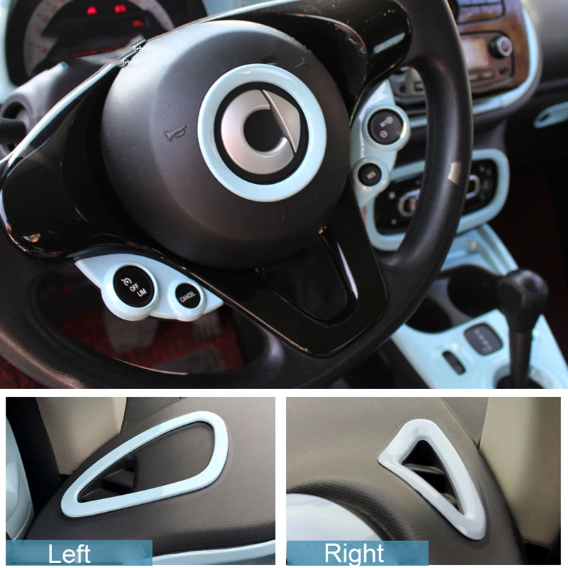 Для Smart 453 Forfour Fortwo 2015-2020 ABS автомобильный Стайлинг интерьерная отделка Литье