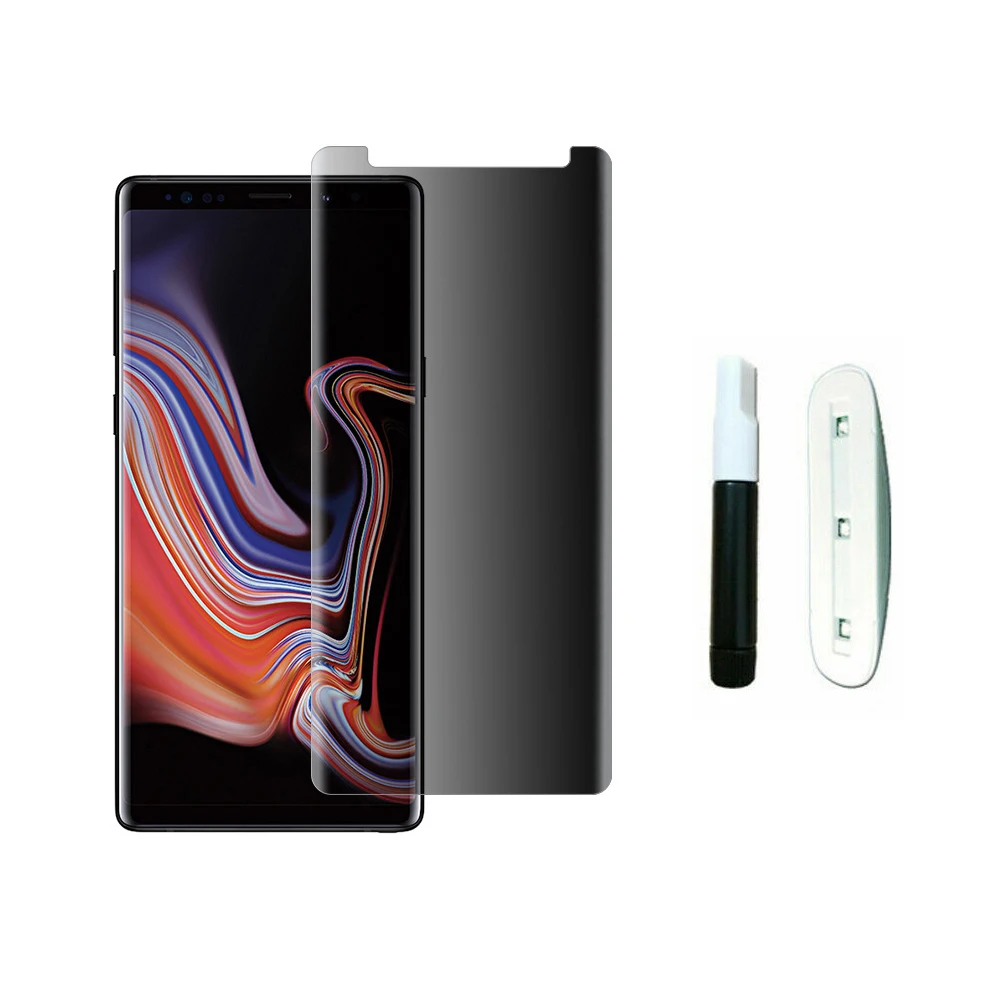 Изогнутое закаленное стекло с жидким УФ покрытием и полным для защиты экрана Samsung Galaxy S8 S9 Plus Note 20 Note10