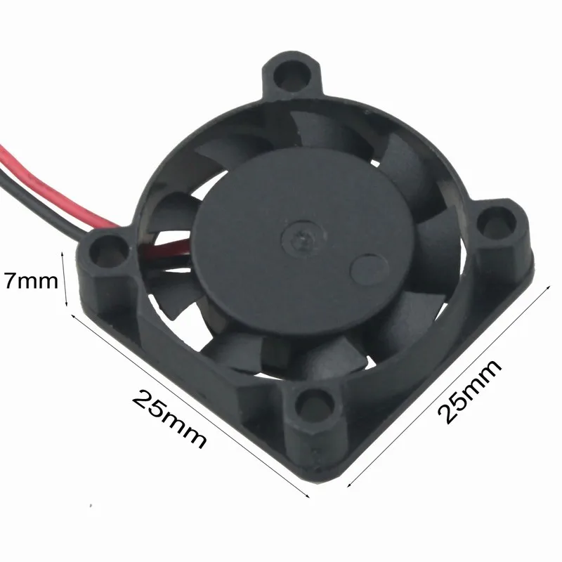 1 шт. Gdstime DC 5 в Dupont 2Pin 25 мм 2 см 25x7 2507 маленький Бесщеточный Охлаждающий