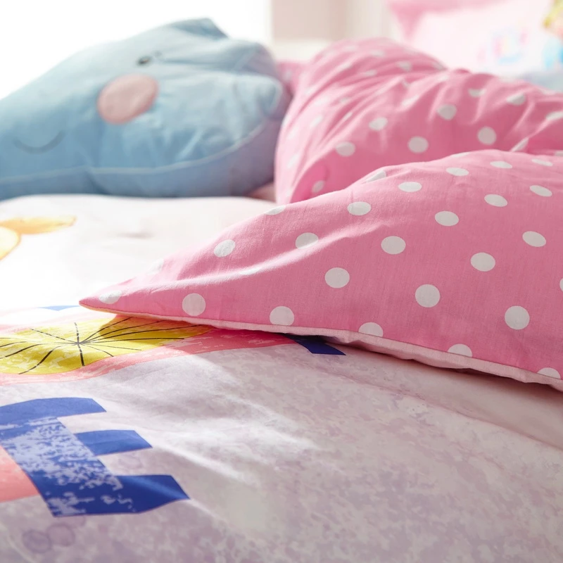 Дисней Розовый Золушка Принцесса Дети 100% хлопок постельное белье пододеяльник