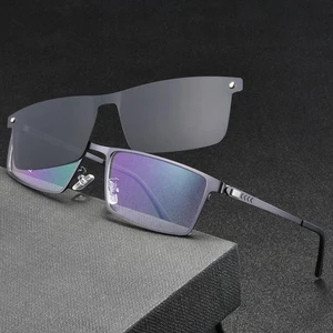 Мужские солнцезащитные очки SC001, поляризованные солнцезащитные очки с пружинными дужками, с металлической магнитной защелкой, для близорукости