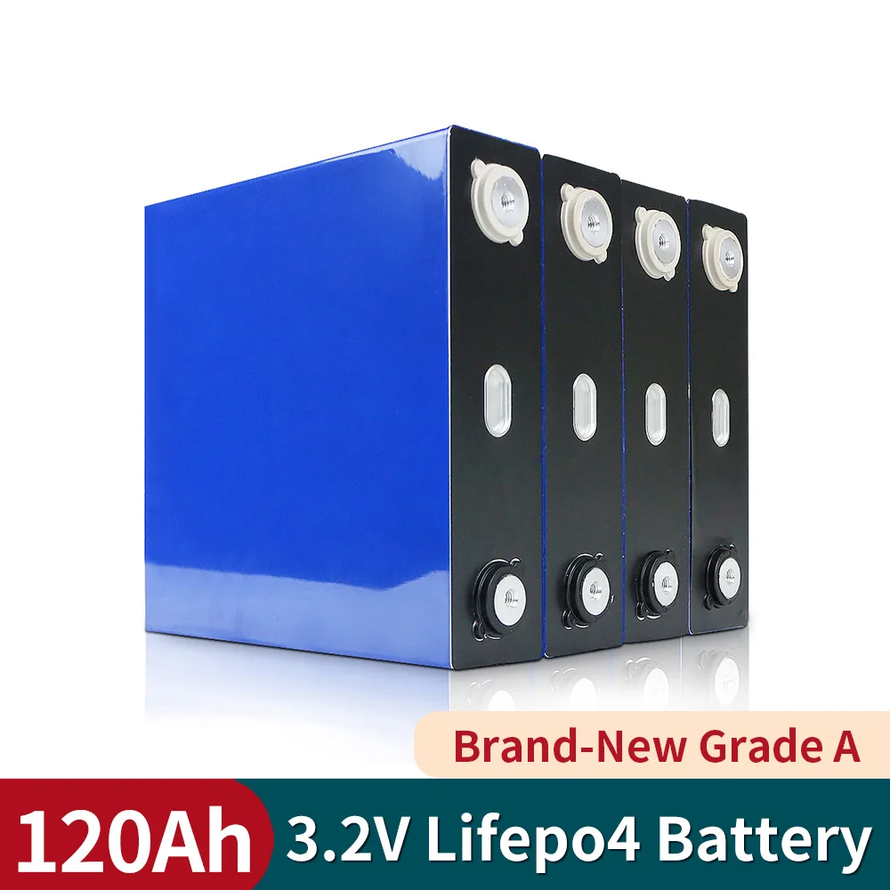 

4PCS Grade A Brand new 3.2V 120Ah Class A LiFePO4 battery, added for electric vehicles and solar storage EU US tax free