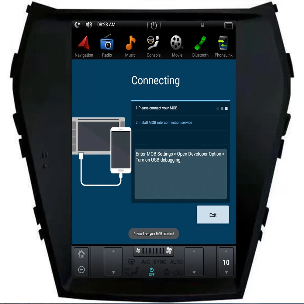 10 4 ''вертикальный Большой Экран Tesla Стиль Android автомобильный DVD GPS плеер для