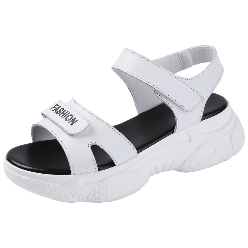 

Clogs With Heel Shoes Red Leather Sandals 2021 Summer Suit Female Beige Shallow Mouth Thick Real Flat Comfort New Fashion Velvet