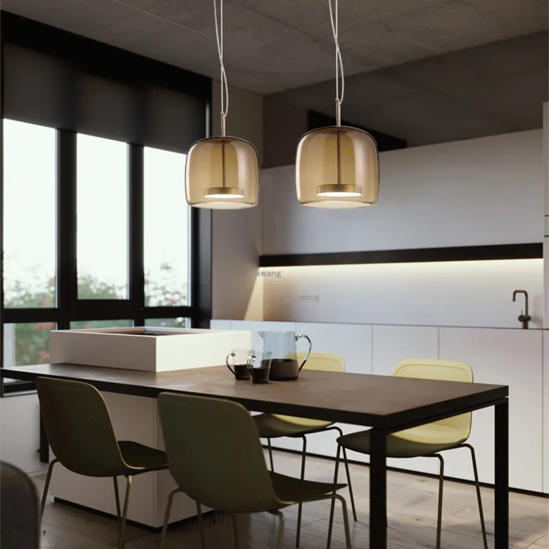 

Nordic Design LED Pendant Lights Glass Light Fixtures Creative Living Room Pendant Luster Indoor Lighting Kitchen Hanging Lamps