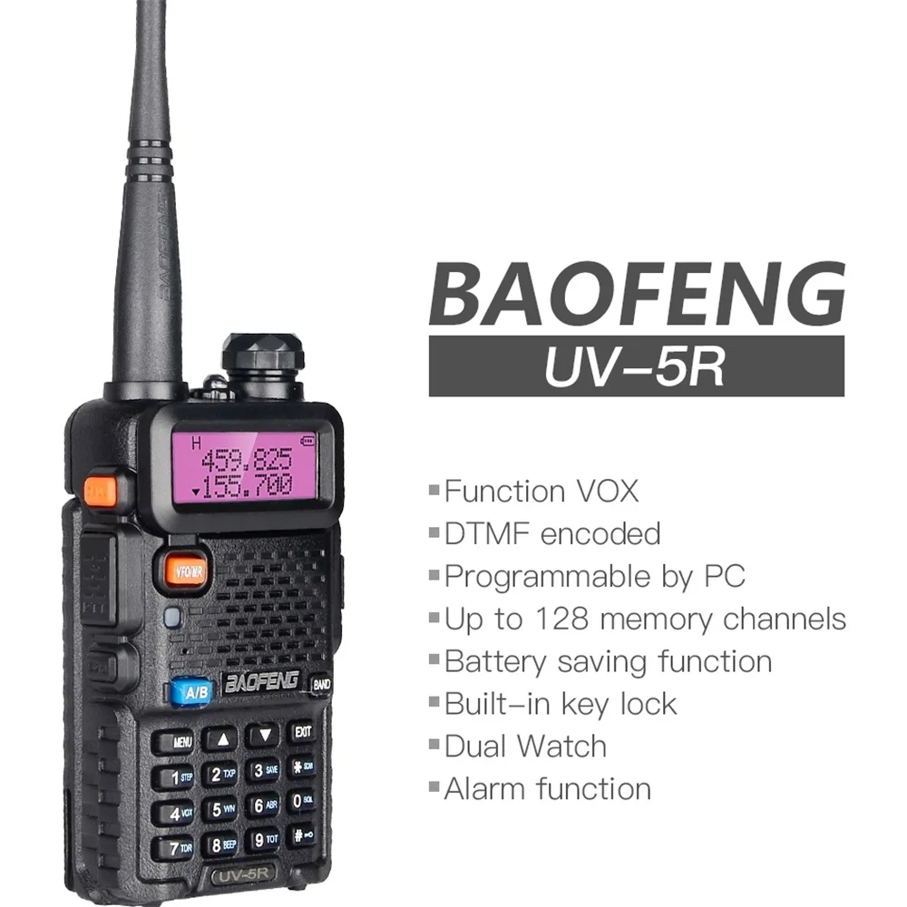High Power 8W Baofeng UV-5R Walkie Talkie Dual Band Walkie FM Transceiver UV 5R Portable Two Way Radio UV5R Amateur Ham CB Radio