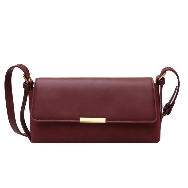 

Scrub Leather Flap Bags for Women 2020 Winter Trendy Contrast Color Crossbody Shoulder Handbags Branded Trending Hand Bag